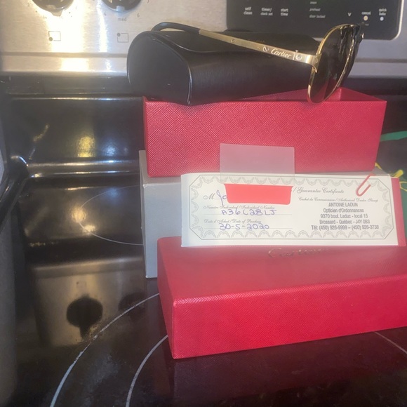 Lunettes authentique Cartier « vintage » couleur Noir,Gold - Picture 8 of 8